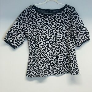 Marc New York Andrew Marc Leopard Print Women's Top size large